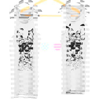 Shepsky Dog 7月4日 アメリカ国旗 タンクトップ - Kawaiitshirt