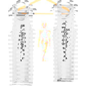 Skelleton カラフル ヒューマンアート 抽象 グラフィック スケルトン タンクトップ - Kawaiitshirt