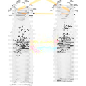 Souvenir Aquarelle Paris France Débardeur e - Cadeauxyz