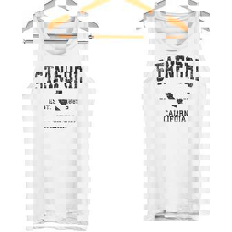 Stanford California Caintage Deportes Diseño Negro Impresión Camiseta sin mangas - Regaloses