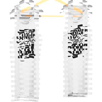 Stronger Than Thetorm Motivational Inspirational Positive タンクトップ - Kawaiitshirt