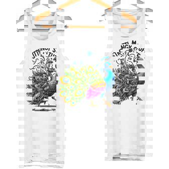 Strutting Mytuff カラフル 孔雀好き タンクトップ - Kawaiitshirt