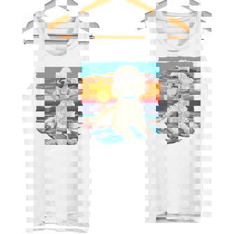 Sunny Day Doggy グラフィックデザイン ビーチレディ 子犬 長袖tシャツ タンクトップ - Kawaiitshirt