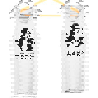 Tea Rex Pixel 8ビットゲーム恐竜 タンクトップ - Kawaiitshirt