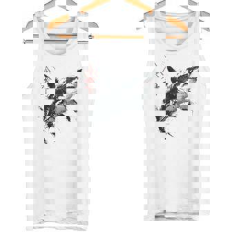 Tiburón Animal Print Gráfico Obra De Arte Abstracto Camiseta sin mangas - Regaloses