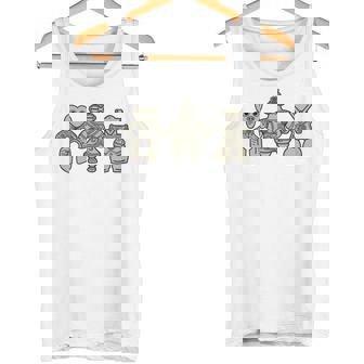 Tomodachi 土偶 縄文 時代 遮光器土偶 ハート形土偶 仮面の女神 宇宙人 はにわ かわいい シュール 長袖tシャツ タンクトップ - Kawaiitshirt