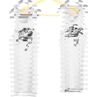 Tortuga Nadando En El Mar Gráfico De Tortuga In Mangas Camiseta sin mangas - Regaloses