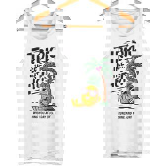 Tropic Like It's Hot パイナップル サマーサングラス ビーチ タンクトップ - Kawaiitshirt