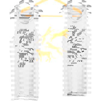 Type Of Cheetahs Breeds Collection、チータープリント、ビッグキャット タンクトップ - Kawaiitshirt