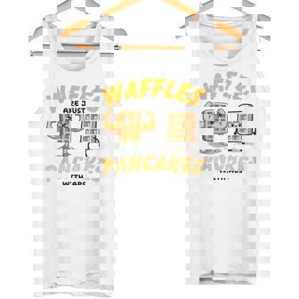 Waffles Are Just Pancakes With Abs Breakfast ワッフル愛好家 タンクトップ - Kawaiitshirt