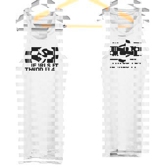 The World Is Flat、Auto Racing Motorsports タンクトップ - Kawaiitshirt