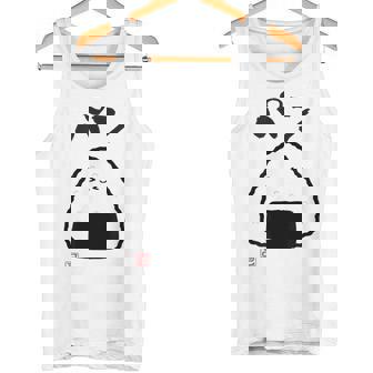 「パン-おにぎり」おもしろ 筆文字 服 面白い文字入り タンクトップ - Kawaiitshirt