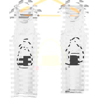 「パン-おにぎり」おもしろ 筆文字 服裏側 面白い文字入り タンクトップ - Kawaiitshirt