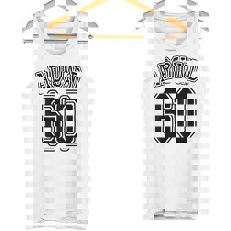 【バックプリント・背中側】Around 60 還暦 アラカン アラウンド 六十歳 お誕生日 60代 面白 タンクトップ - Kawaiitshirt