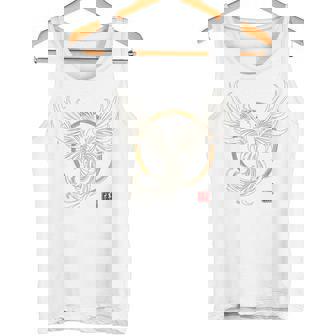 【背中側デザイン】日本文化 鳳凰デザイン 幸運を願うお守り タンクトップ - Kawaiitshirt