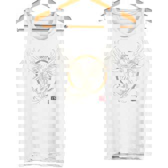 【背中側デザイン】日本文化 鳳凰デザイン 幸運を願うお守り 長袖tシャツ タンクトップ - Kawaiitshirt