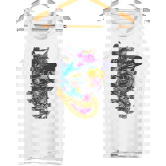 かっこいい ヒップホップ 猫 アーバン ストリートウェア B-Boy グラフィティ タンクトップ - Kawaiitshirt