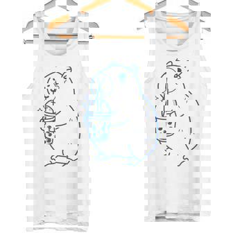 かわいい カピバラ ノベルティ グラフィック ボバティー ミルクセーキ ミルクティー タンクトップ - Kawaiitshirt