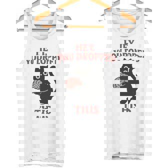 この脳みそのかわいい黒猫のミームを落とした 長袖tシャツ タンクトップ - Kawaiitshirt