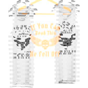 これを読めば、彼はバイカー向けのダークユーモアサインから落ちた タンクトップ - Kawaiitshirt