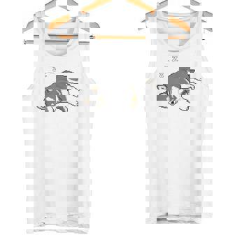 すやすや眠る黒柴 柴犬のドット絵 タンクトップ - Kawaiitshirt