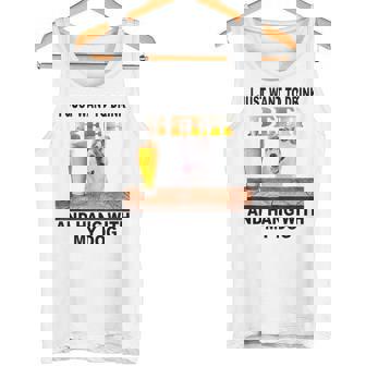 ただビール飲みたい&吊るしw おれのシベリアンハスキー タンクトップ - Kawaiitshirt