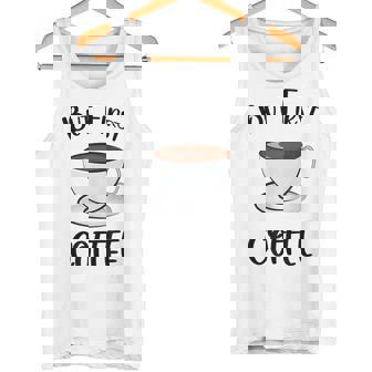でもファーストコーヒーおもしろいコーヒー好きかわいい タンクトップ - Kawaiitshirt