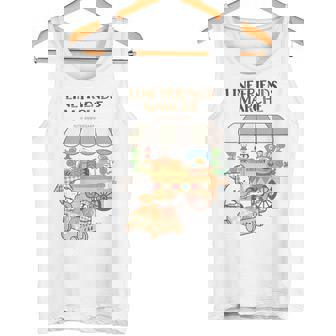 ねこぺん日和 ドーナツ屋さんロゴ付 タンクトップ - Kawaiitshirt