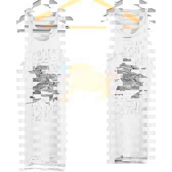 ひげを生やしたドラゴン、バルタゲーム、フトアゴヒゲトカゲ、ポゴナとくつろぐ 長袖tシャツ タンクトップ - Kawaiitshirt