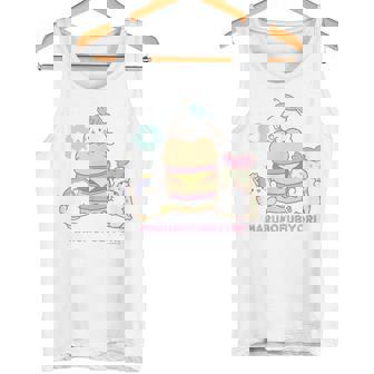 まるもふびより ハンバーガー タンクトップ - Kawaiitshirt