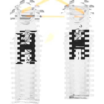 みんな大好きハシビロコウ 動かない鳥 はしび郎クラブ Hアルファベット ロゴ タンクトップ - Kawaiitshirt