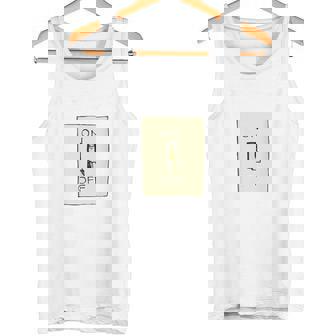 やる気スイッチ Off やる気スイッチ故障中 スイッチ おもしろ バックプリント 後ろプリント タンクトップ - Kawaiitshirt