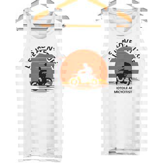 アドベンチャー バイク おもしろ ツーリング 人生は冒険だ オフロードバイクバイク イラスト タンクトップ - Kawaiitshirt