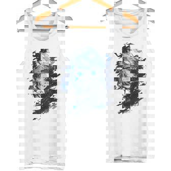 アニメ 漫画 グラフィック 青い目 アート アニメ タンクトップ - Kawaiitshirt