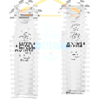 アムステルダム バイク シティ アムステルダム バイクタウン オランダの国旗 タンクトップ - Kawaiitshirt