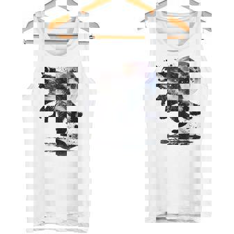 アライグマ アニマルモチーフ ムーンアート アニマルプリント アライグマ タンクトップ - Kawaiitshirt