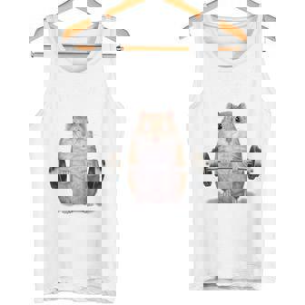 ウェイトリフティング 筋トレ バーベル やる気がないなら家に帰れ ジャンガリアンハムスター タンクトップ - Kawaiitshirt