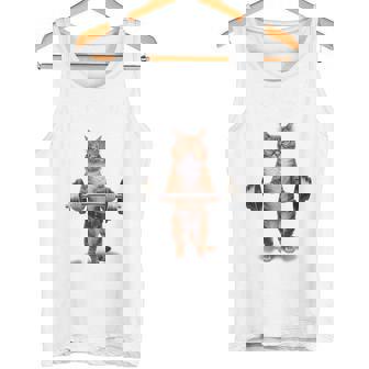 ウェイトリフティング 筋トレ バーベル やる気がないなら家に帰れ 赤毛 猫 ねこ タンクトップ - Kawaiitshirt