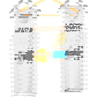 ウッドストック・ライブ・アンド・レット・ライブ タンクトップ - Kawaiitshirt