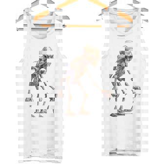 エイリアン スケルトン クリーチャー 松葉杖 スティック タンクトップ - Kawaiitshirt