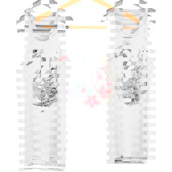 エレガントな白鳥の花 タンクトップ - Kawaiitshirt