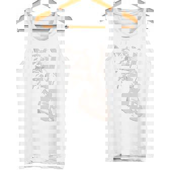 エレキギターを弾く猫 面白いキャットロッカー ロックショー 長袖tシャツ タンクトップ - Kawaiitshirt