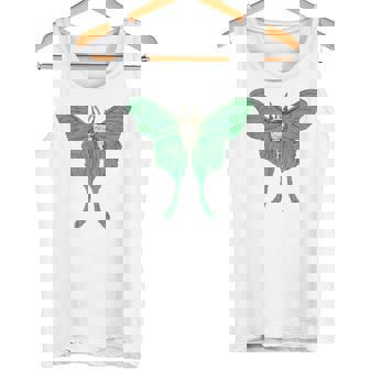オオミズアオ ルナモス 薄い 緑色 黄緑色 蛾 Luna Moth レトロ 虫 昆虫 イラスト かっこいい おしゃれ タンクトップ - Kawaiitshirt