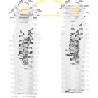 オーストラリアンケルピー 犬 モチーフ ペット アートワーク オーストラリアンケルピー タンクトップ - Kawaiitshirt