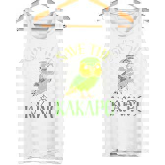 カカポ絶滅危惧保全啓発鳥を救え 長袖tシャツ タンクトップ - Kawaiitshirt