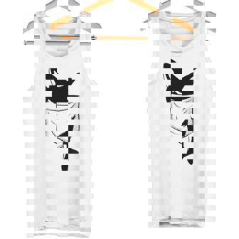 カジュアルなシャチ 面白いオルカをポケットに タンクトップ - Kawaiitshirt