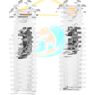 カッコイイ カピバラ サーファー サーフボード サーフィン メンズ レディース キッズ キャピー タンクトップ - Kawaiitshirt