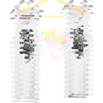 カラフルなハイエナプレデター 水彩画携帯電話ケース タンクトップ - Kawaiitshirt