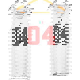 カレッジ 04 ナンバー スタイル ヴィンテージ イタリア国旗 タンクトップ - Kawaiitshirt