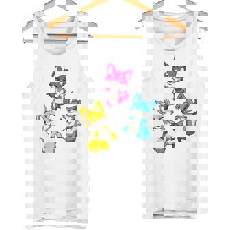 カワイイ・パンセクシュアル・プライド・フォックス 長袖tシャツ タンクトップ - Kawaiitshirt